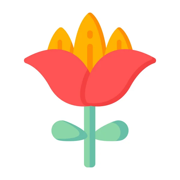 Tulipán Icono Web Ilustración Simple — Vector de stock