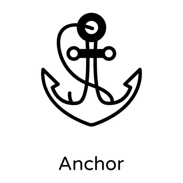 Anker Symbol Einfache Illustration Von Lenkrad Vektorsymbolen Für Das Web — Stockvektor