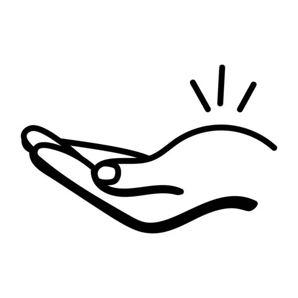 手を握っている女性の手描きベクトルイラスト — ストックベクタ