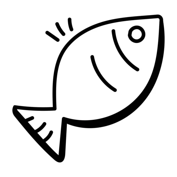 Fisk Webb Ikon Enkel Illustration — Stock vektor