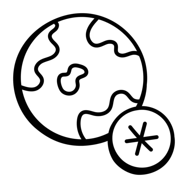 Planeten Web Symbol Einfache Illustration — Stockvektor