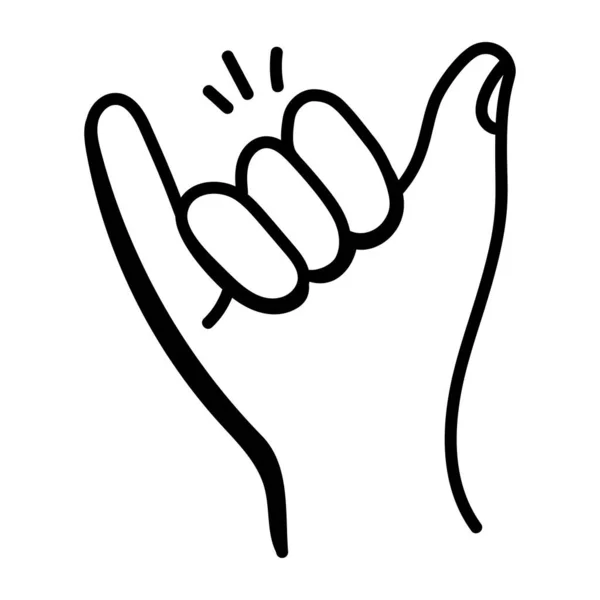 Χέρι Χειρονομία Εικονίδιο Διάνυσμα Σημάδι Περίγραμμα Σύμβολο Εικονογράφηση Γραμμική Λογότυπος — Διανυσματικό Αρχείο