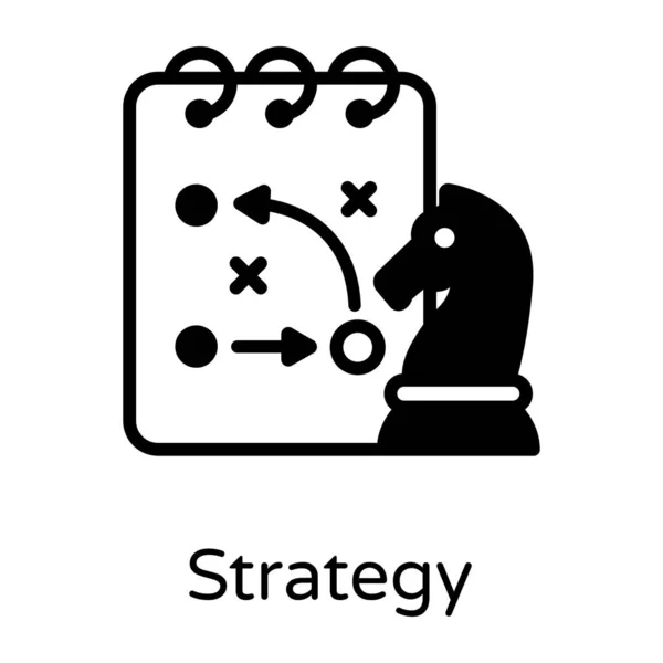 Шахова Гра Стратегія Простого Дизайну — стоковий вектор