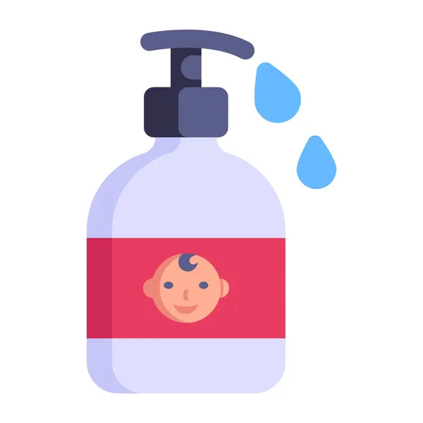 Sıvı Ikon Vektörlü Sabun Şişesi Beyaz Arkaplanda Izole Edilmiş Karikatür — Stok Vektör