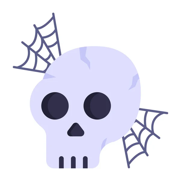 Crânio Halloween Com Uma Máscara — Vetor de Stock