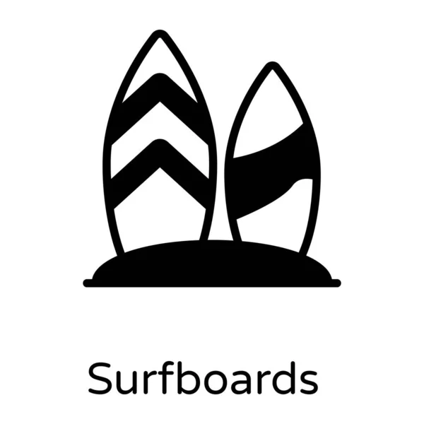 Surfingbrädor Webbikon Enkel Illustration — Stock vektor