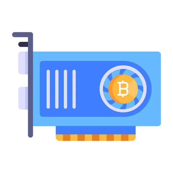 Bitcoin Płaska Ikona Wektor Ilustracja — Wektor stockowy