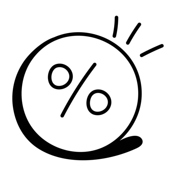Ícone Percentual Ilustração Vetorial — Vetor de Stock