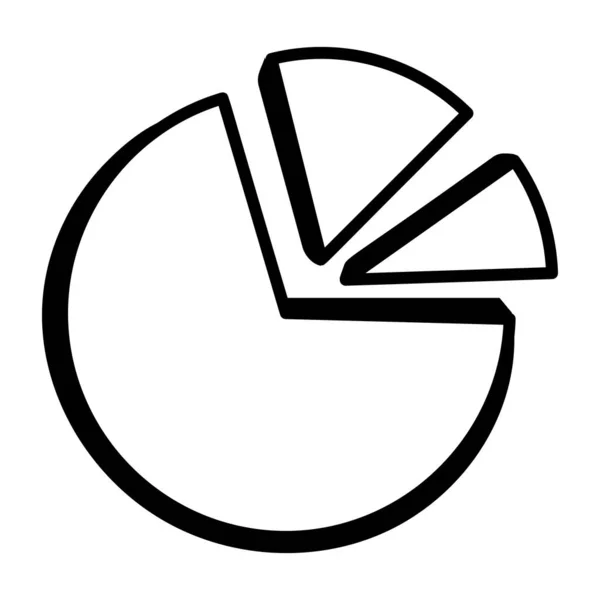 Cirkeldiagram Ikon Vektor Illustration — Stock vektor