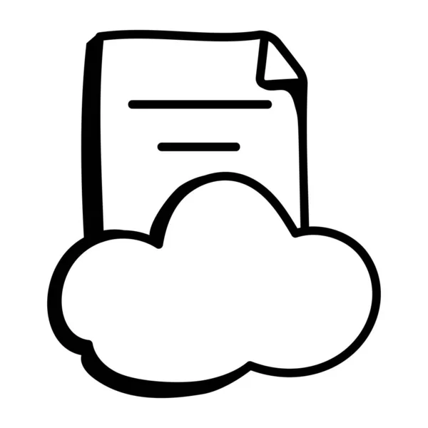 Computação Nuvem Design Simples —  Vetores de Stock
