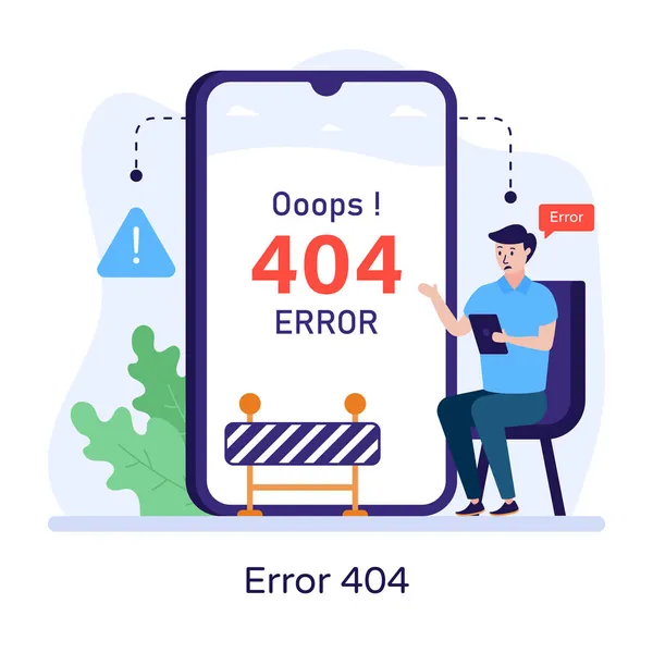 Erro 404 Ilustração Vetorial — Vetor de Stock
