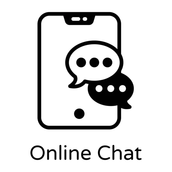 Telefone Celular Com Bolhas Chat —  Vetores de Stock
