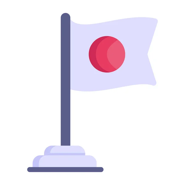 Bandera Icono Web Ilustración Simple — Vector de stock