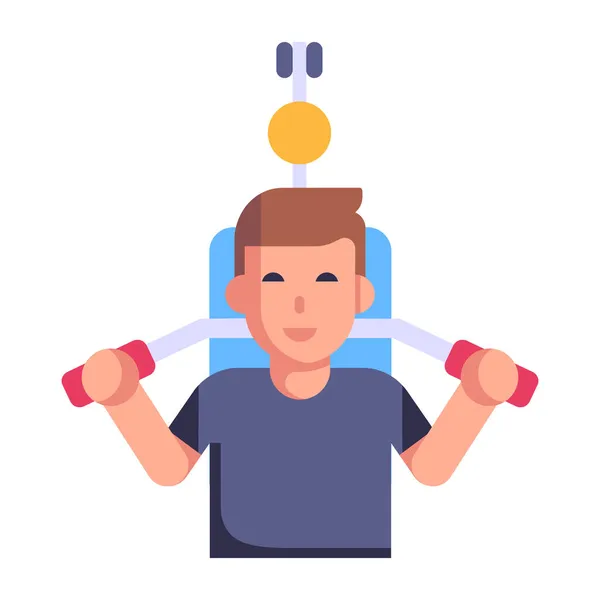 Homem Fitness Com Halteres Design Ilustração Vetorial Dumbbell — Vetor de Stock