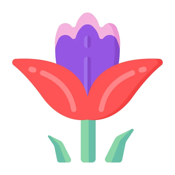 Tulipán Web Ikon Egyszerű Illusztráció — Stock Vector