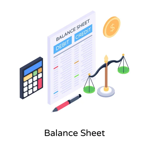 Dia Fiscal Relatório Financeiro Ilustração Vetorial — Vetor de Stock