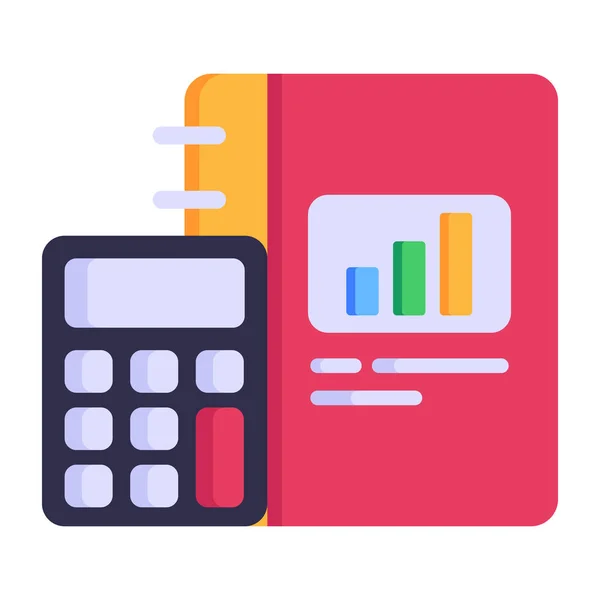 Calculator Financial Accounting Finance Banking Report Education Data Commerce Vector — Stock Vector