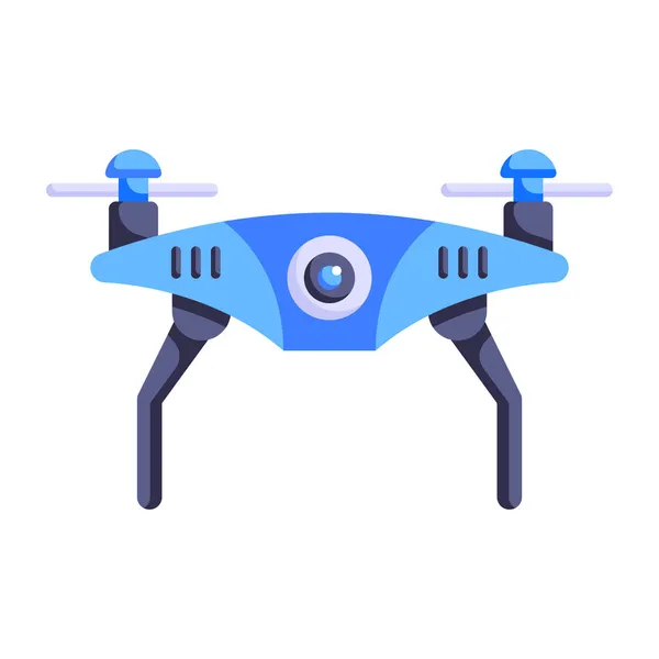 Drone Ikona Płaska Konstrukcja — Wektor stockowy