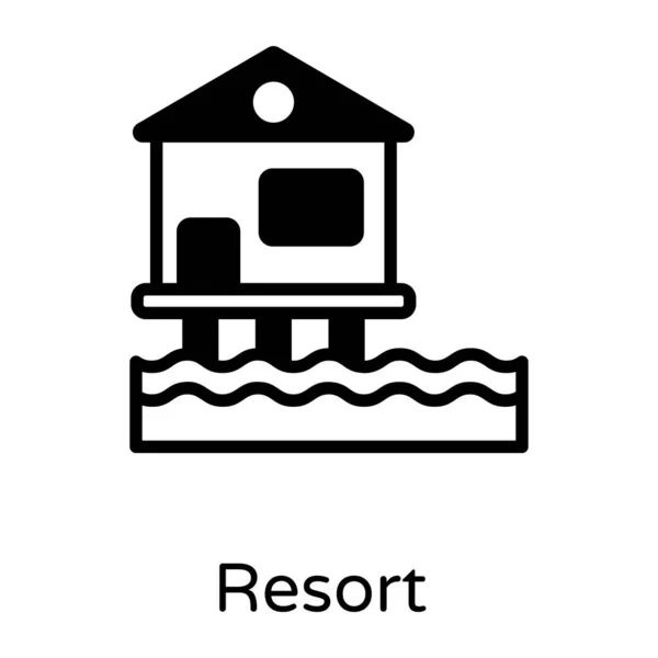 Návrh Vektorové Ilustrace Resortu — Stockový vektor