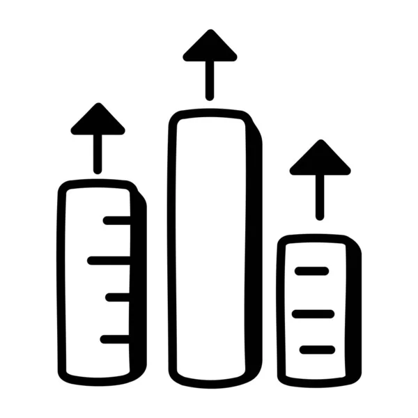 Gráfico Barras Ilustração Simples —  Vetores de Stock