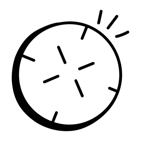 Horloge Icône Web Illustration Simple — Image vectorielle