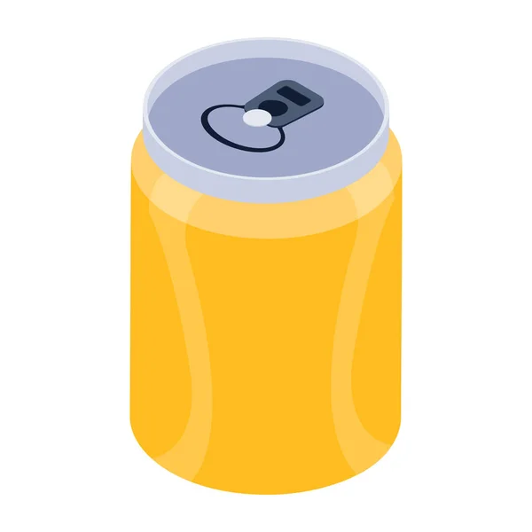 Ikona Puszki Napoju Izometria Ikon Wektorowych Butelek Piwa Projektowania Stron — Wektor stockowy