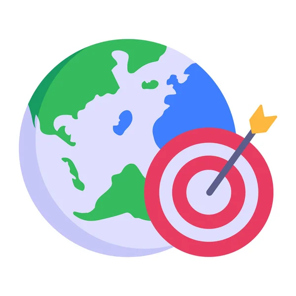 Παγκόσμιος Χάρτης Στόχο Διανυσματική Απεικόνιση — Διανυσματικό Αρχείο