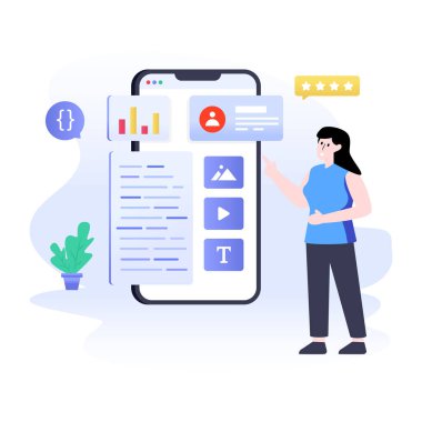 SEO modern simgeleri, pazarlama ve dijital depolama kavramının tasarım vektörü çizimi