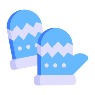 Mutlu noeller. mittens web simgesi basit illüstrasyon