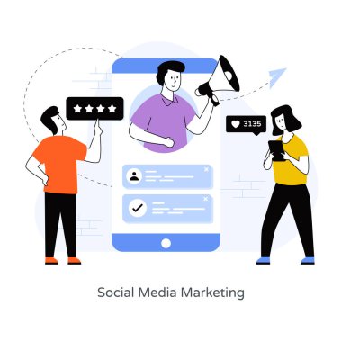 Vektör illüstrasyon tasarımında çalışan iş adamları