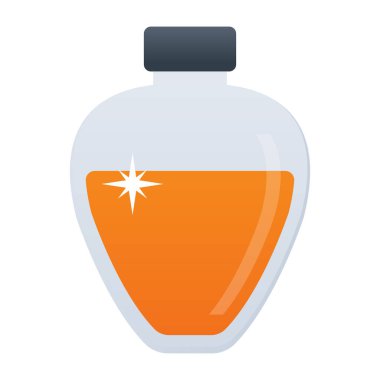 Şişede su damlası ikonu var. Web için cam kavanoz vektör simgelerinin özet çizimi