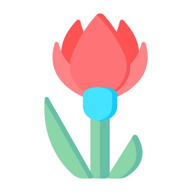 güzel çiçek simgesi, vektör illüstrasyonu 