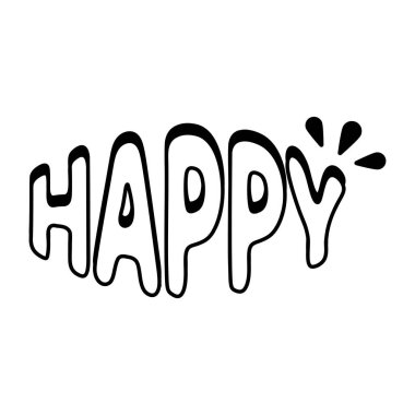 El çizimi harfler. vektör illüstrasyonu.