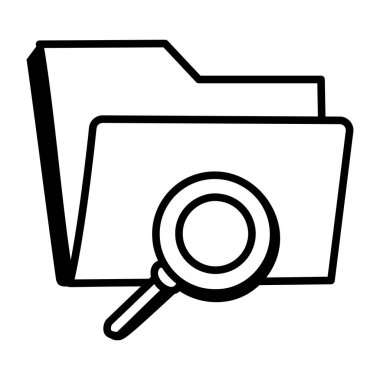 Büyüteç ve arama vektörü illüstrasyon tasarımı içeren dizin