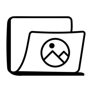 fotoğraf kartı simgesi vektör çizimi tasarımı