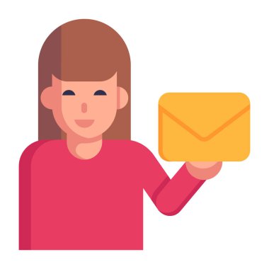 Zarf vektör illüstrasyon tasarımı içeren e- posta iletisi