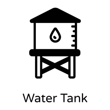 su tankı vektör simgesi.