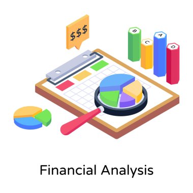 Analiz. Web simgesi basit illüstrasyon