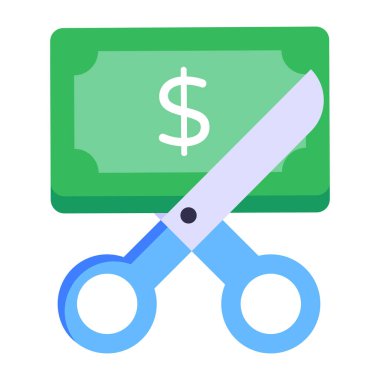 Makasla dolar işareti. Basit tasarım