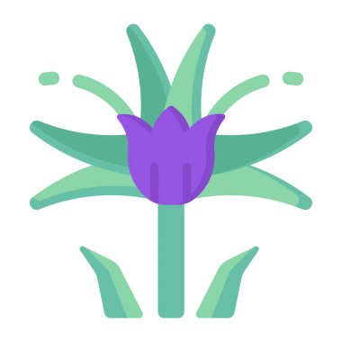 Çiçek. Web simgesi basit illüstrasyon