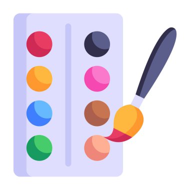 Boya fırçası. Basit resimleme