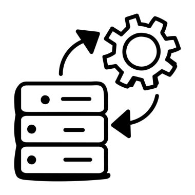Bulut hesaplama. basit vektör tasarımı
