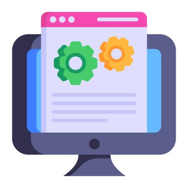 bilgisayar ve düz simgeli dizüstü bilgisayar