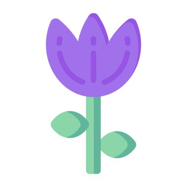 Çiçek. Web simgesi basit illüstrasyon