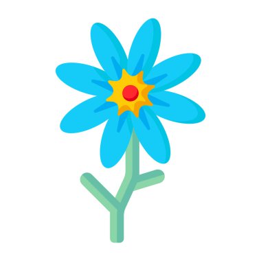 Çiçek ikonu. Web için çiçek vektör simgelerinin basit çizimi