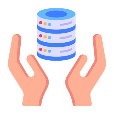 veritabanı. Web simgesi basit illüstrasyon