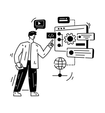 iş ve pazarlama kavramı, vektör illüstrasyonu