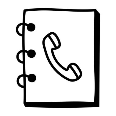 Telefon simgesi vektör illüstrasyonu