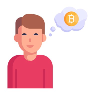 Konuşma kabarcığı vektör çizimi olan adam