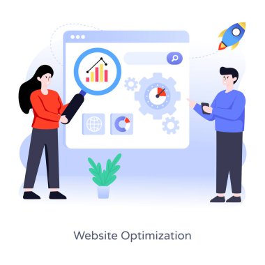 İş, finans, internet, pazarlama, analitik. düz vektör arkaplanı